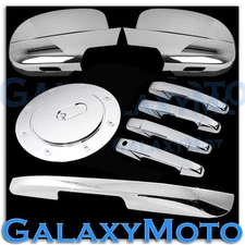 07-14 Chevy tahoe Chrome Mirror w. Light+4 Door Handle+Lower Tailgate+Gas Cover