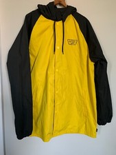 Vans Jacket Mens 2XL Yellow Rain Parka w/ Snaps  Zipper