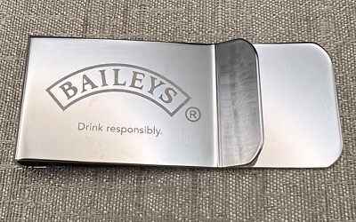 Bailey s Irish Cream Stainless Steel Money Clip / Bookmark, New Old Stock