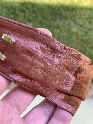 Cintura vintage Anne Klein per Calderon in pelle marrone taglia M media 31" - Foto 5 di 13