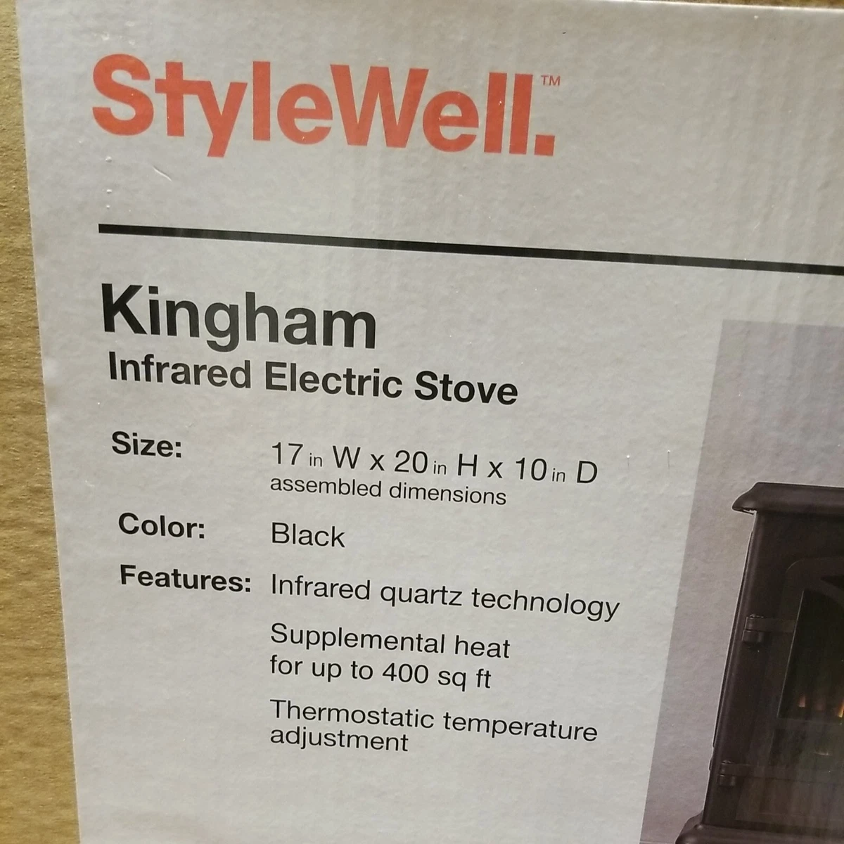 Kingham 400 Sq Ft Panoramic Infrared Electric Stove Black Electronic  Thermostat 872076034032 | eBay