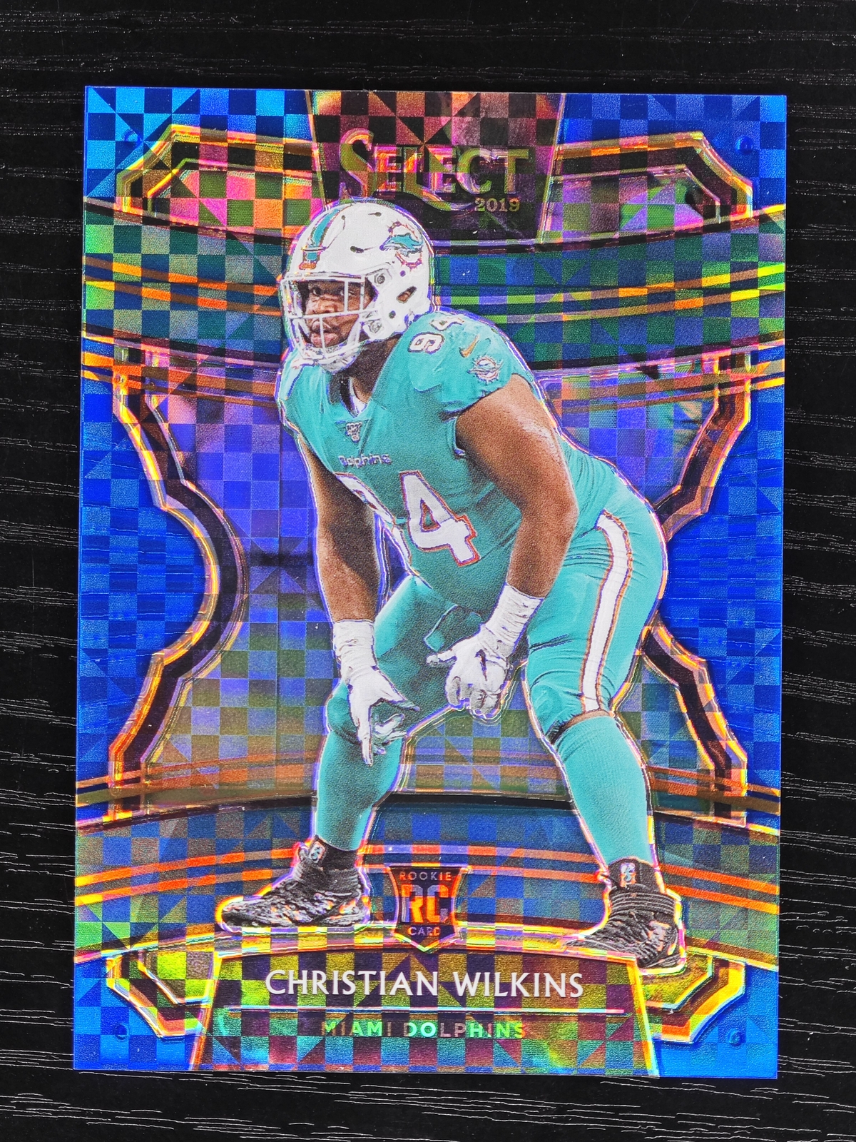 2019 Select Christian Wilkins RC Rookie Concourse Blue Prizm /175 Dolphins J1S