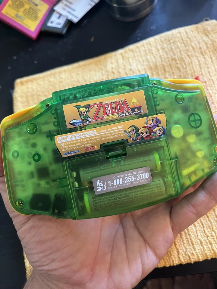 Прозрачный зеленый стеклянный объектив Zelda с подсветкой IPS Nintendo Gameboy Advance GBA NES - Изображение 3 из 4