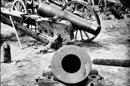 New 5x7 Civil War Photo: Mortars and Artillery at Broadway Landing, Appomattox