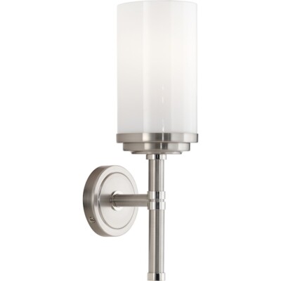Robert Abbey Halo 1 Light Wall Sconce, Brushed Nickel/Polished Nickel - B1324