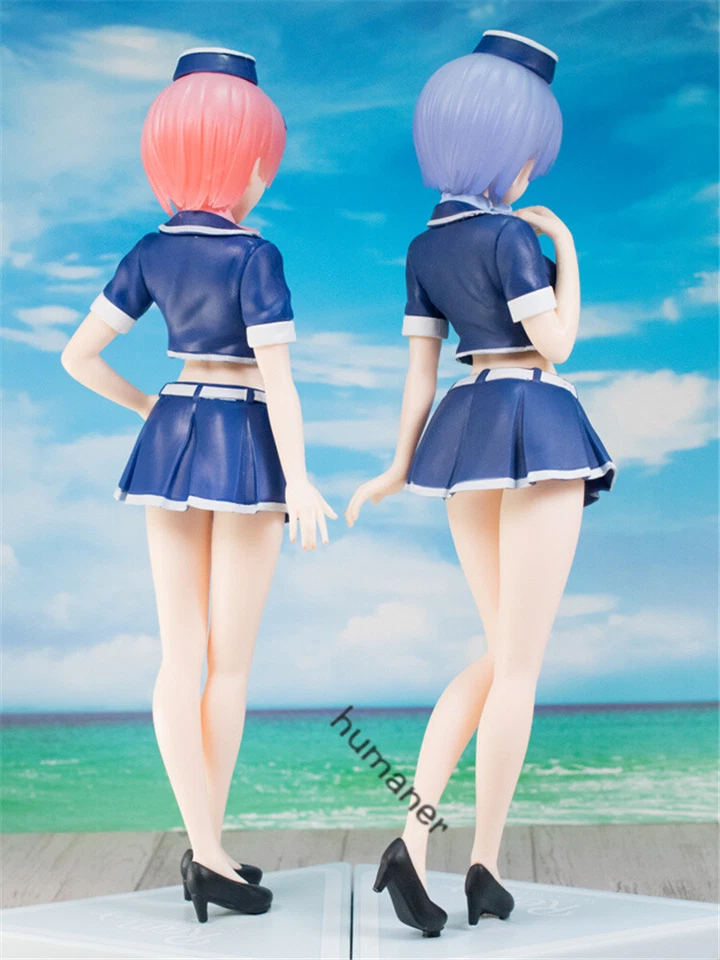 Re:Life In a Different World From Zero Rem Ram Flight Attendant Character Figure Foto 2 de 4