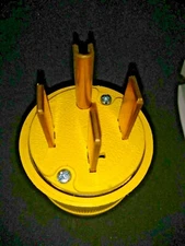 Pass Seymour 1451 50A Straight Blade Gator Grip 4 Way Yellow Plug FREE SHIP b