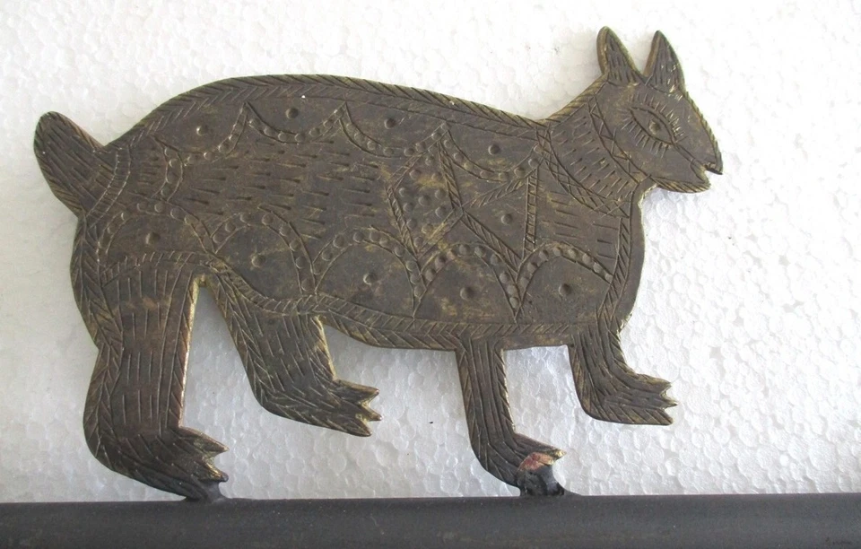 Valeta de bronce conejo, veleta detalles finos Foto 2 de 4