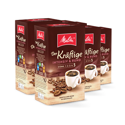 Melitta Der Kräftige gemahlener Filter-Kaffee, für Filterkaffeemaschinen, im Set