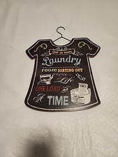 Wooden Laundry Room Sign Shaped Like A Shirt 19" X 15"