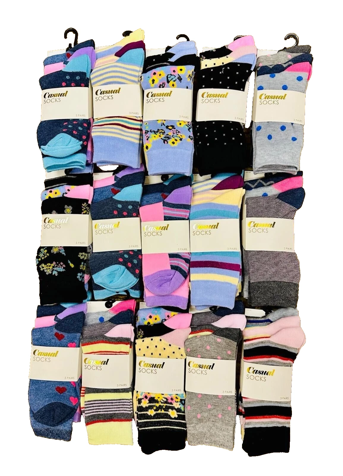 48 Pairs of Ladies Casual Design Socks Smart Suit Cotton Blend Women Size 4-8