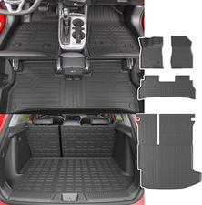 For 2024 2025 Chevy Trax Floor Mats Cargo Liner Trunk Mat with Backrest Mats