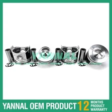 4X V2607 V2607-CR Piston STD 1J705-21111 68x26 For Kubota Diesel Engine Parts