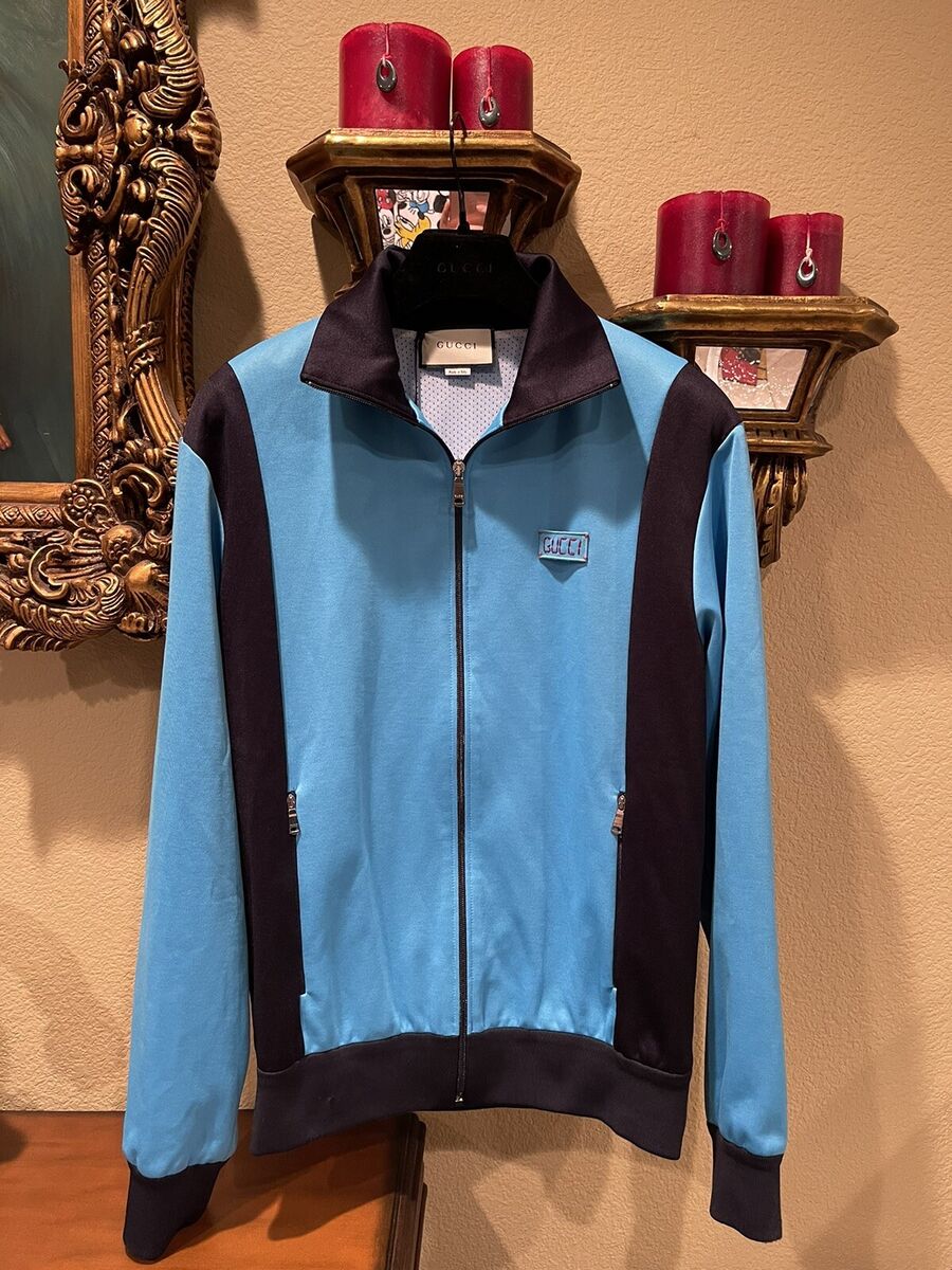 100% Authentic GUCCI Blue Tiger Patch Technical Jersey 100% Authentic GUCCI Blue Tiger Patch Technical Jersey