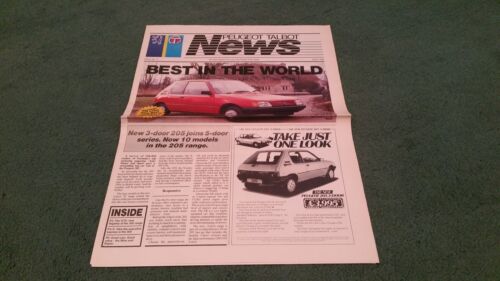 März 1985 PEUGEOT TALBOT NEWS UK BROSCHÜRE 205 3-Türer 305 GTX 505 Minx Rapier  - Bild 1 von 1