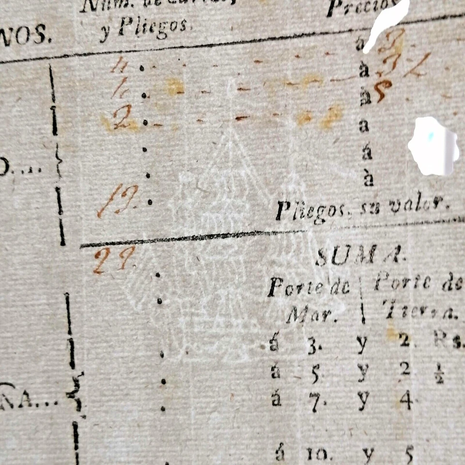 SPAIN colonial stampless cover 1811 document official mail for viceroy card - Image 3 of 4