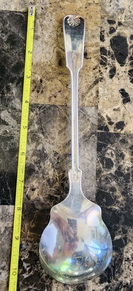 👌CUCHARA PARA SERVIR VINTAGE FRANK M WHITING FINA CHAPADA EN PLATA PATRÓN "10" Foto 4 de 4