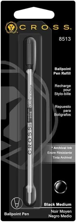 Cross Refill 8513 Ballpoint Pen Medium Black Ink AU Stock Genuine Cardpack