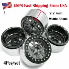 4x 2.2'' Metal 35mm Widen Beadlock Wheel Rims For Wraith D90 1/10 RC Crawler US