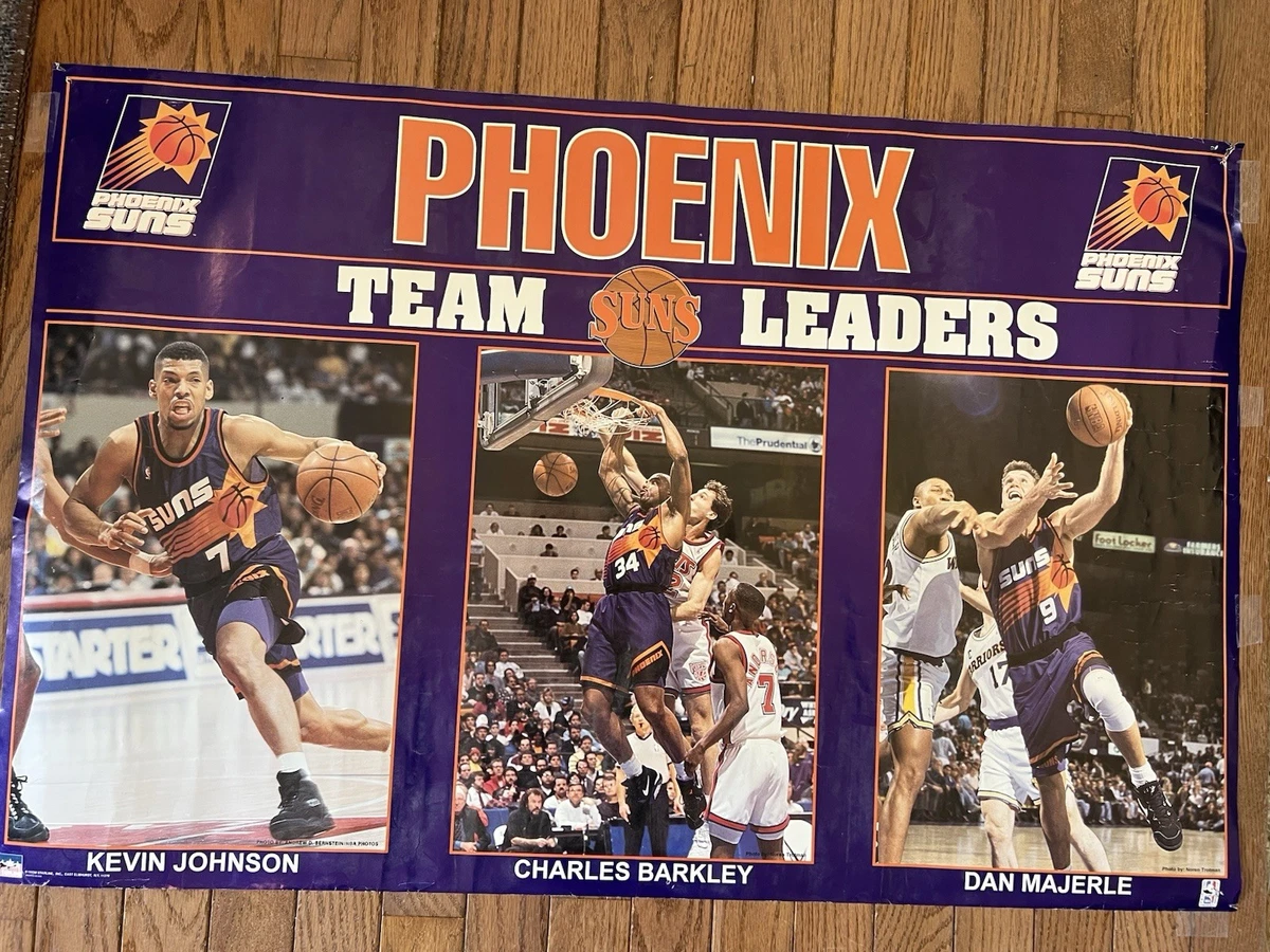 Charles Barkley Basketball Phoenix Suns Vintage Sports Posters for