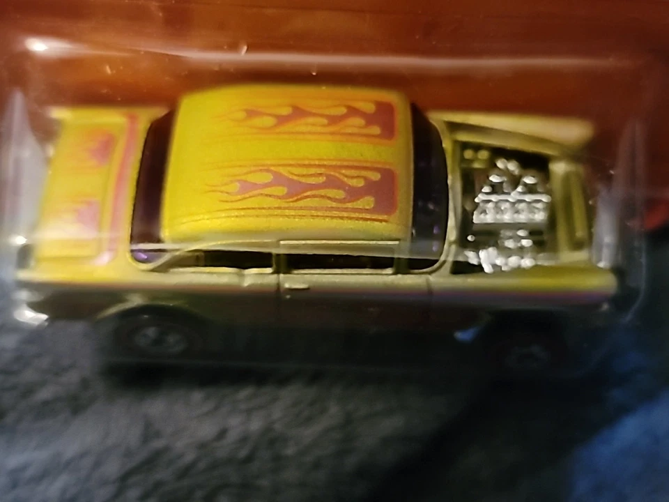 2015 HOT WHEELS REDLINE '55 CHEVY BEL AIR GASSER LIME GREEN 5/18  - Image 4 of 4