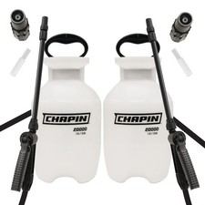 Chapin 22000 Pump Sprayer, 1 Gallon Sprayer - 2 Pack, Translucent White