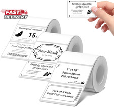 NIIMBOT Thermal Label Maker Paper 50 30 Mm 230 Labels/Roll White 3Packs, for B1