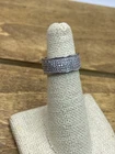 Vintage Pavè Set CZ Sterling Silver 7mm Wide Band Sz. 5