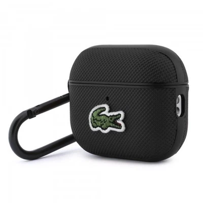 Lacoste AirPods Pro 3 Hülle Case Cover Petit Pique Croc Logo Patch Black