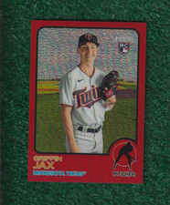 GRIFFIN JAX - 291/573 - 2022 TOPPS HERITAGE CHROME RED PARALLEL ROOKIE CARD #268. rookie card picture