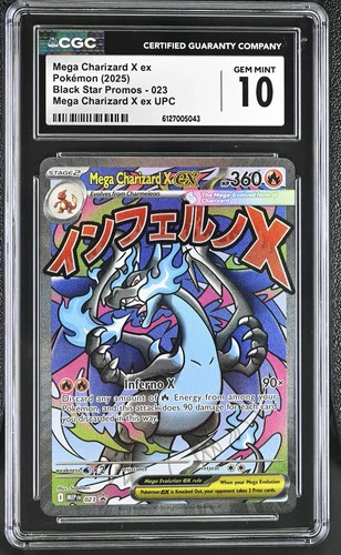 Mega Charizard X ex 2025 Pokemon Black Star Promos CGC 10 #023