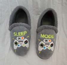 Kids Unisex Slipper House Shoe Skid Bottom Video Game Theme Size 4-5