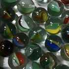 32 Vintage Tri Color Cat Eye Marbles — photo 6