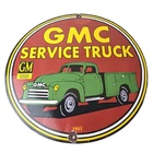 Vintage General Motors Sign - GMC Automobiles Trucks Gas Pump Ad Porcelain Sign