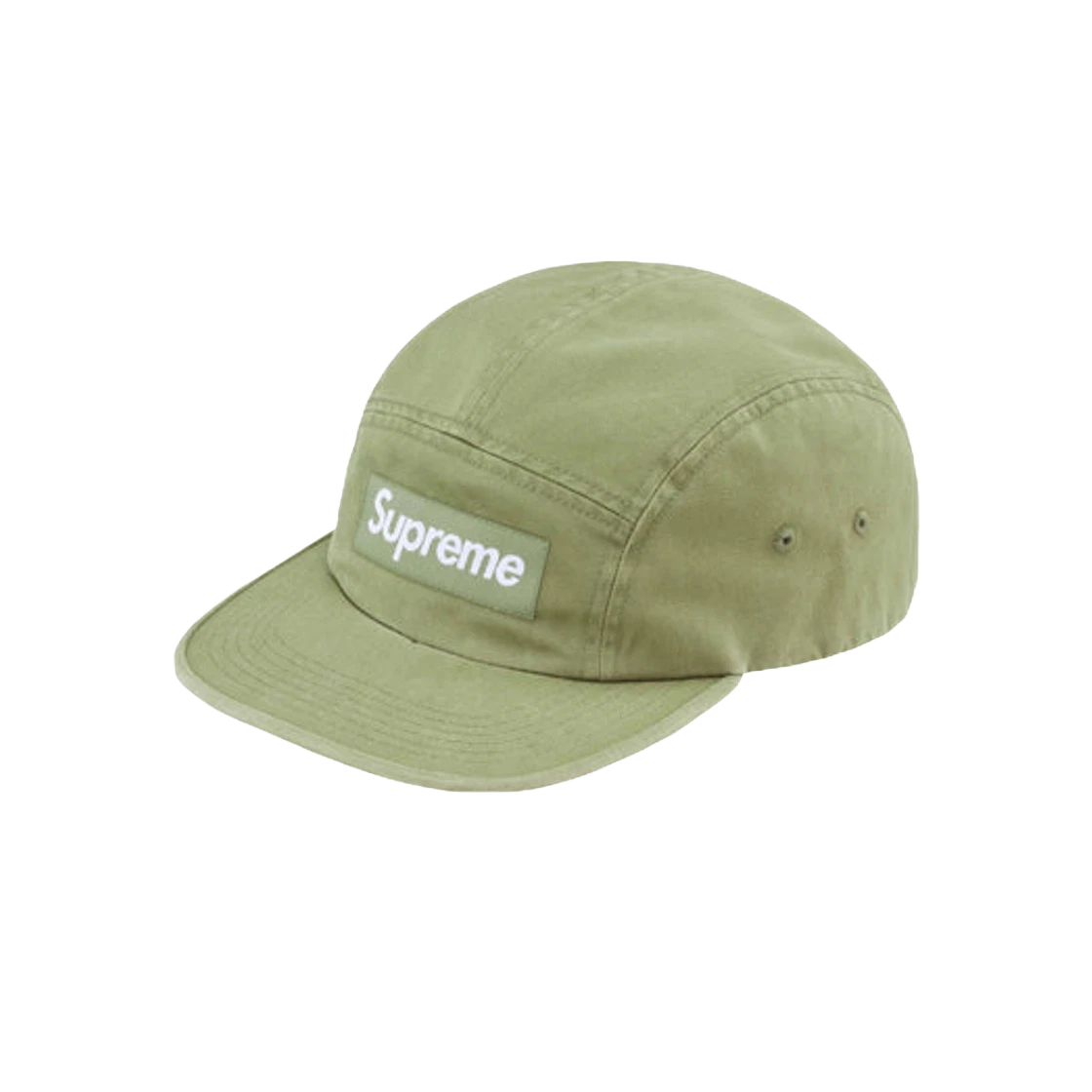 Casquette de camp en sergé chino lavé Supreme olive clair   24SS