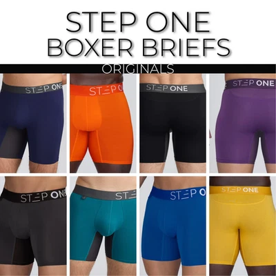 STEP ONE Nuevos calzoncillos boxer para hombre (más largos) ropa interior de bambú - originales