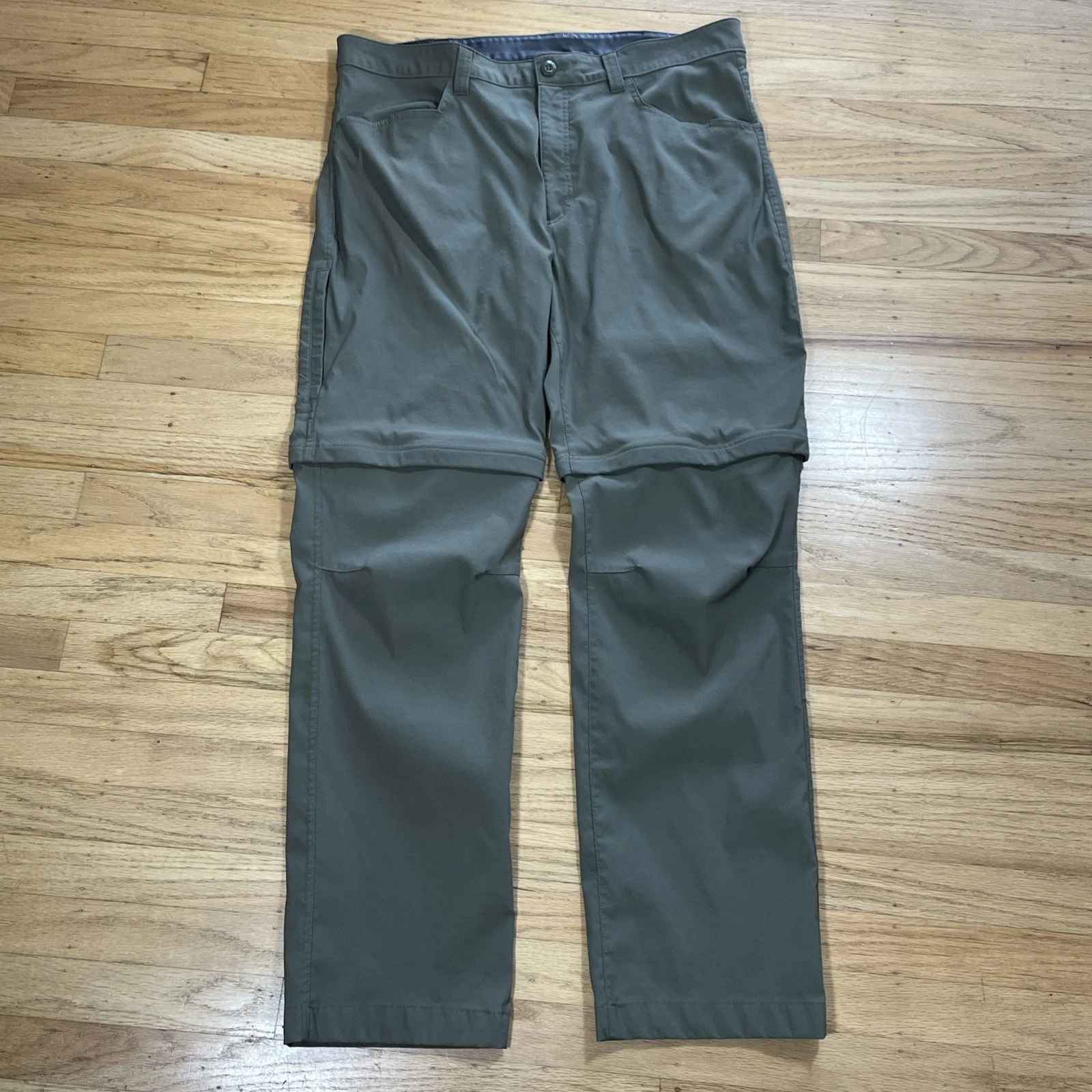 Eddier Bauer Pants Mens 38x32 Green Convertible Tech Hiking Zip Off
Opens in a new window or tab
