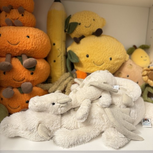 Jellycat Large Snow Dragon Perfect Condition, NO Paper Tages Rare 100% Authentic