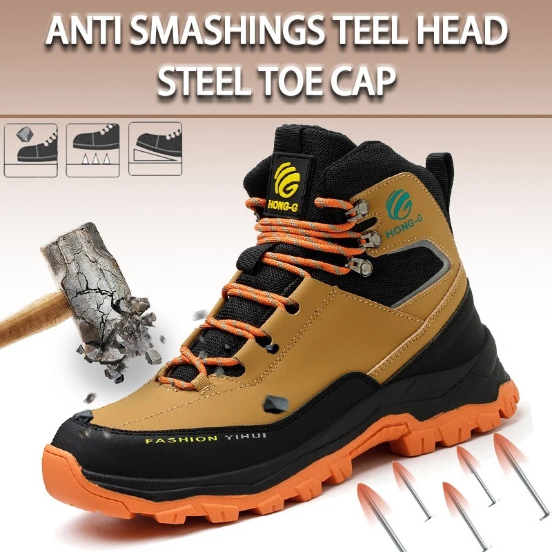 Steel Toe Cap Shoes For Men Work Boot Puncture-Proof Safety Shoes Indestructible