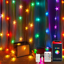 Smart RGBW Star LED Fairy String Lights 5M USB APP Control Indoor Outdoor Decor