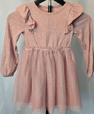 NWT Cat  Jack Girls Pink 4T Dress w/ Tulle Skirt