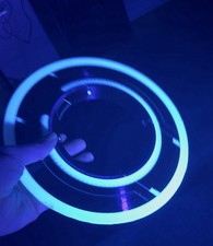 Tron Identity Disc - Blue Glow In The Dark Black Light Reactive Rave Cosplay