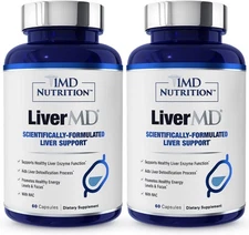 LiverMD by 1MD-Liver Support with Siliphos Milk Thistle & NAC-60 Capsules pack 2