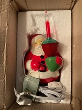 RARE Bethany Lowe Designs Christmas Santa On Chimney Novelty Light Corded-Boxed