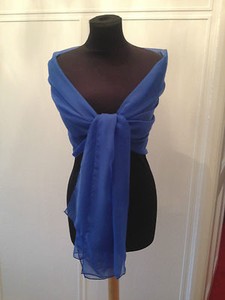 royal blue chiffon wrap