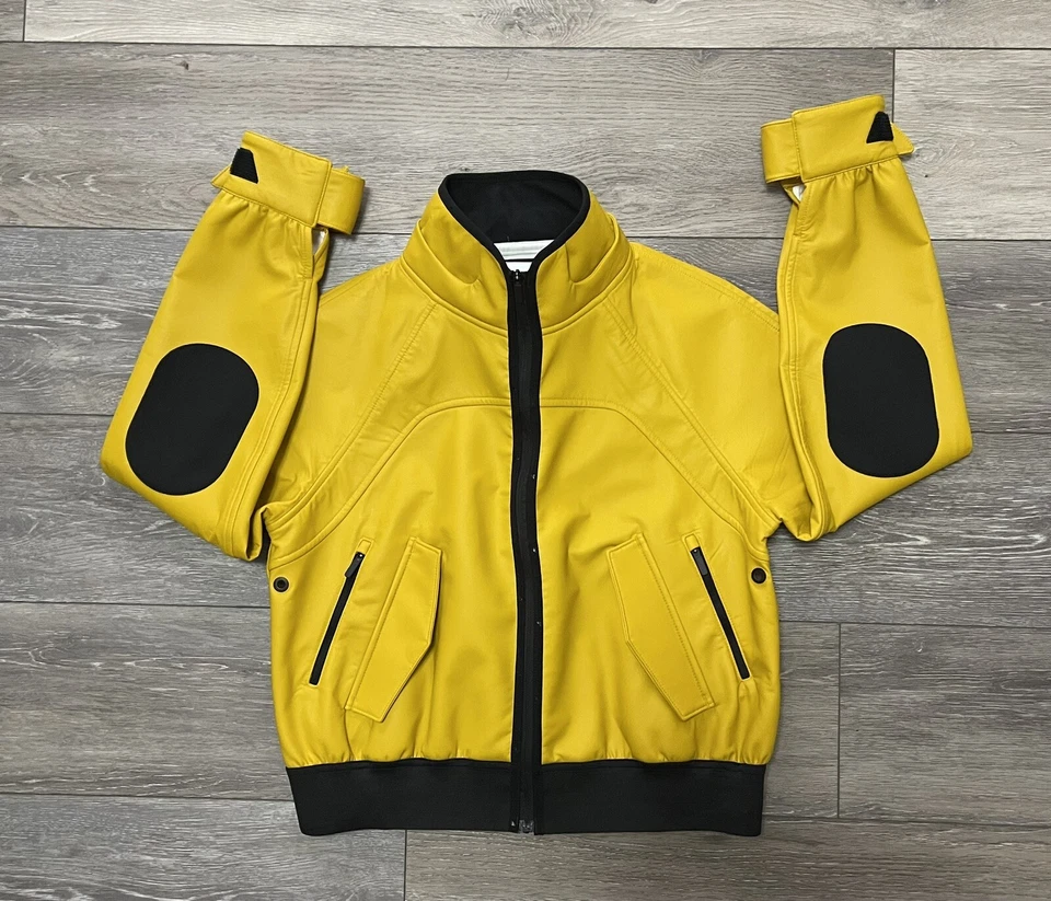 $350 Under Armour x Tim Coppens UAS Amarillo Mostaza Recorta Moto Chaqueta de Lluvia PEQUEÑA Foto 2 de 4