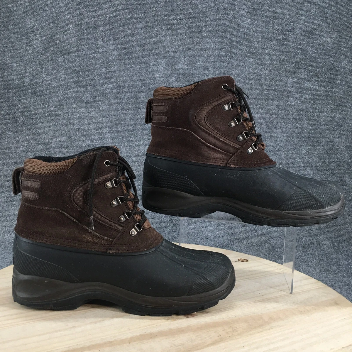 Bass Boots Mens 13 Ankle Lace Up Insulated Winter Snow Duck Boot