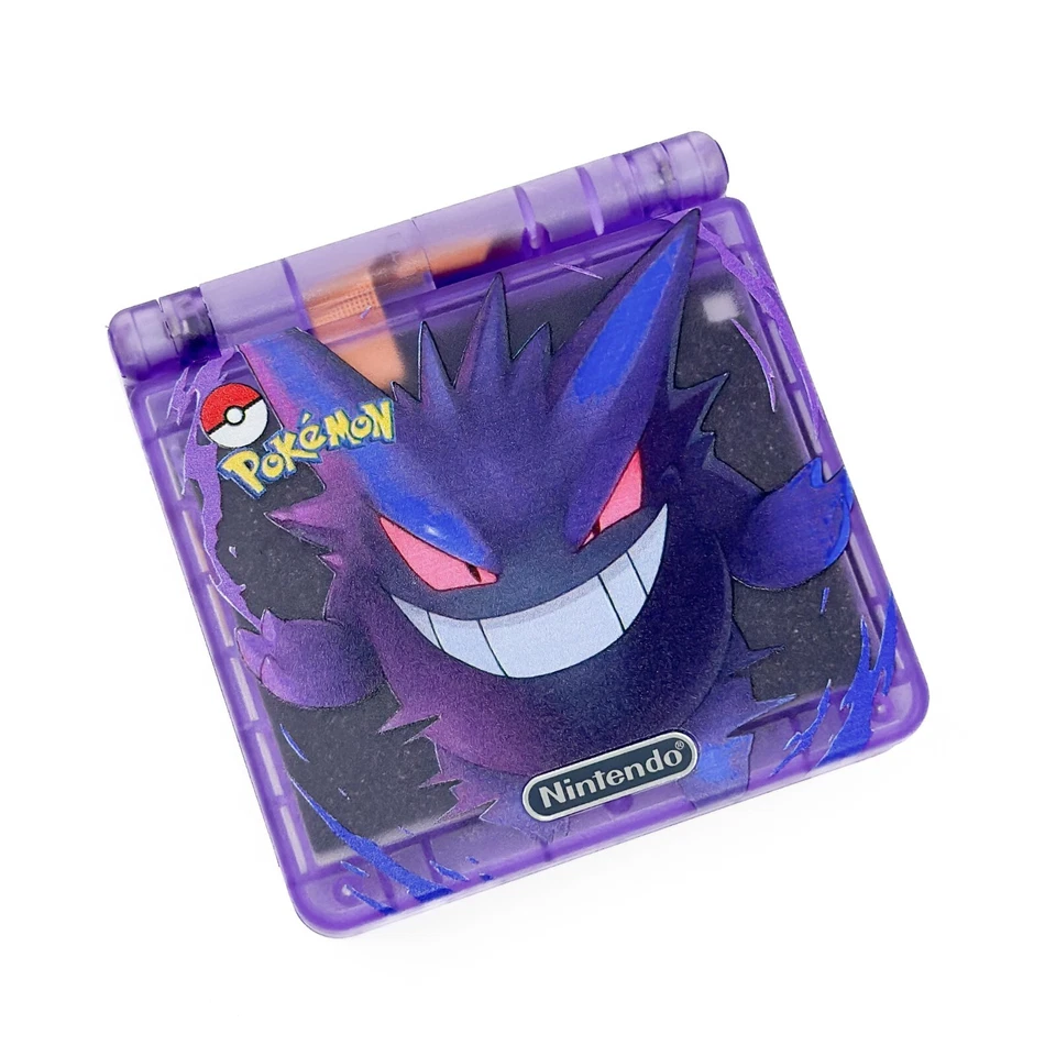 Nintendo Game Boy Advance SP System GBA SP AGS 001 LCD POKEMON UV Printed GENGAR - Image 3 of 4
