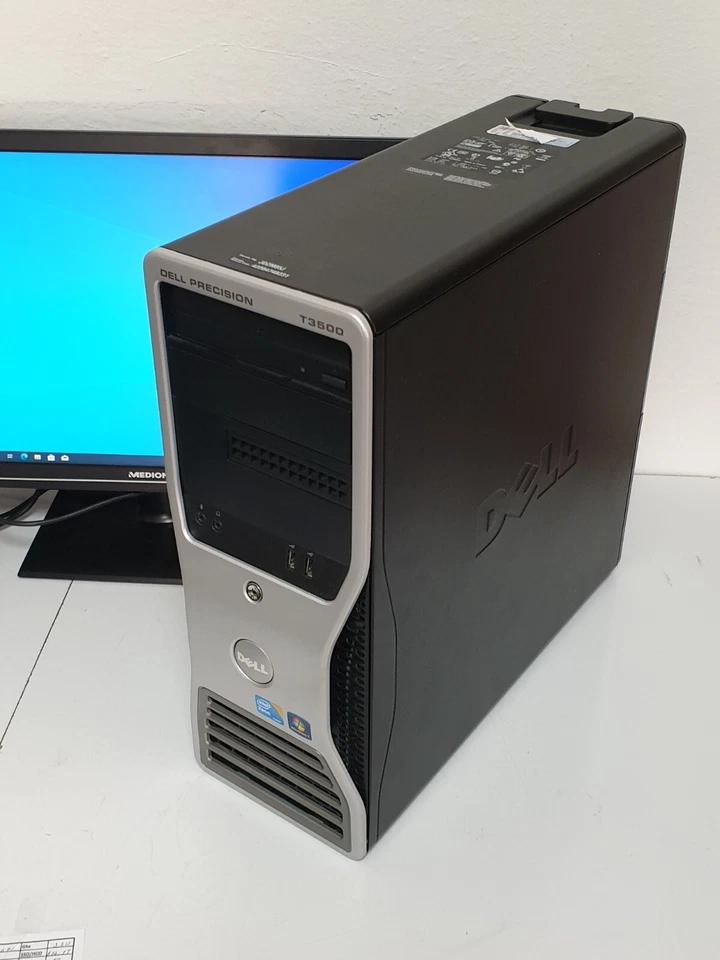 DELL T3500 Win.10 schnel PC Xeon Wie i7 16GB RAM 512GB SSD+1TB HDD COM LPT Comp - Bild 3 von 4