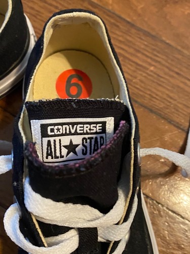 CONVERSE Womans All-Star Canvas Sneaker Shoe size 6 NWT Black White low top - Picture 7 of 8
